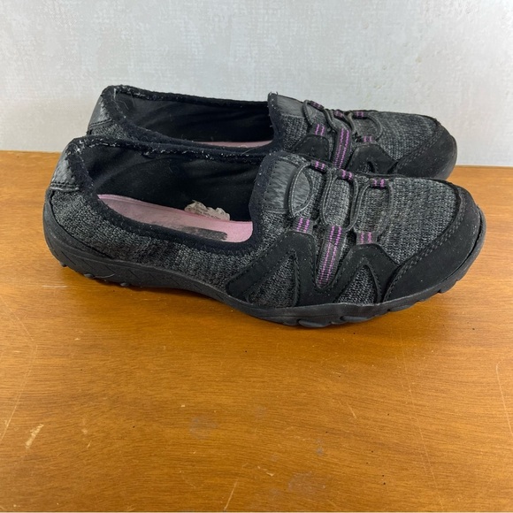 Comfort Fit Purple and Black Casual Slip-On Sneakers Memory Foam - Picture 5 of 7